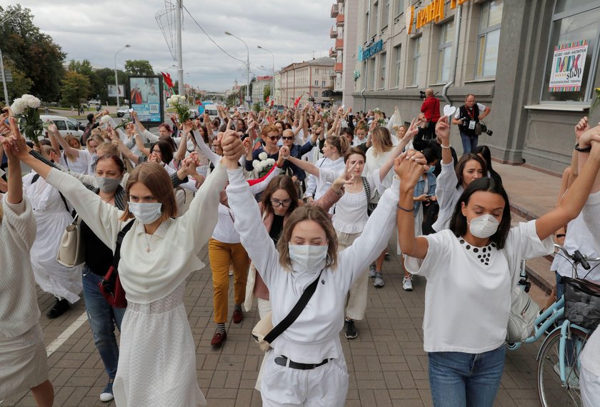 Protest białoruskich medyków. "Trzeba skończyć z biciem ludzi"