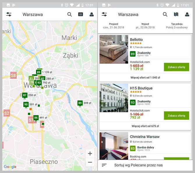 Trivago to program niezwykle podobny do Booking.com - właściwie jego funkcjonalność pokrywa się z tym, co potrafi jego konkurent (a nawet dzielą się między sobą ofertami)