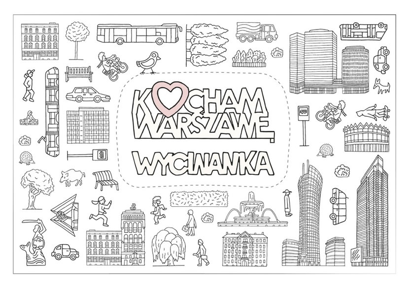 Wycinanka "Kocham Warszawę"