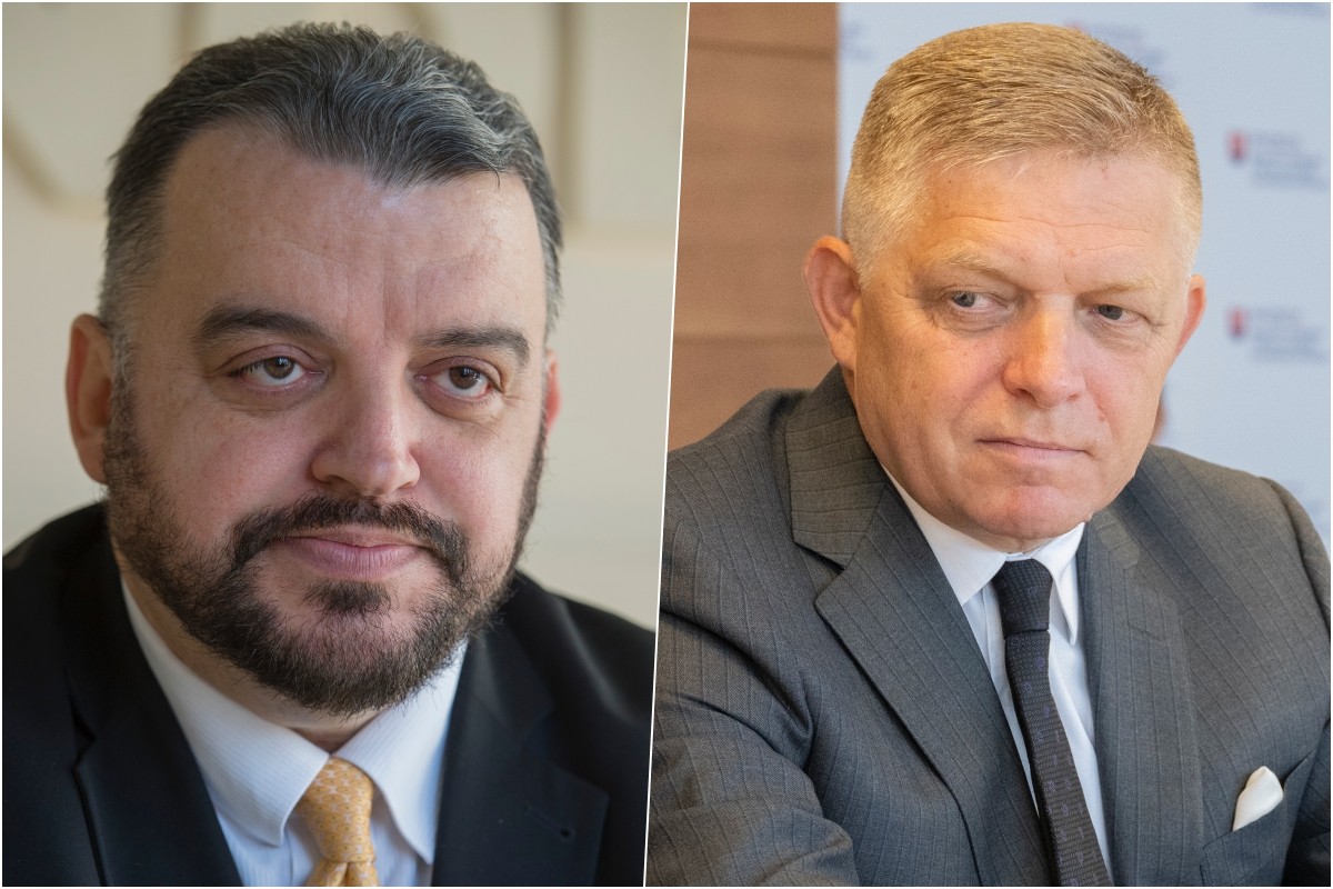 Eduard Chmelár a Robert Fico.