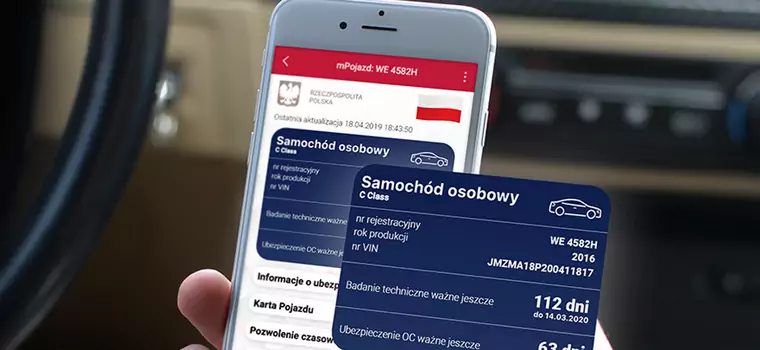 mPojazd w aplikacji mObywatel dostępny na iPhone'y