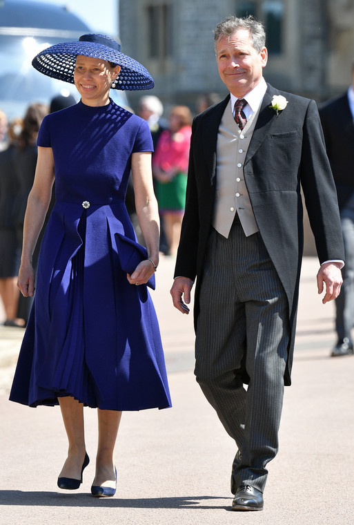 Lady Sarah Chatto z mężem na ślubie księcia Harry'ego z Meghan Markle