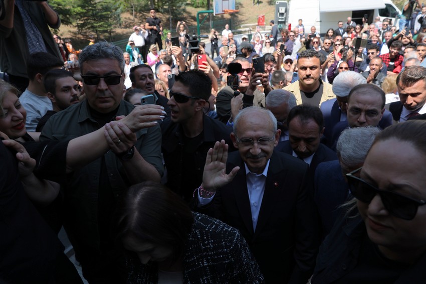 Kemal Kiličdaroglu kod glasačkog mesta u Ankari