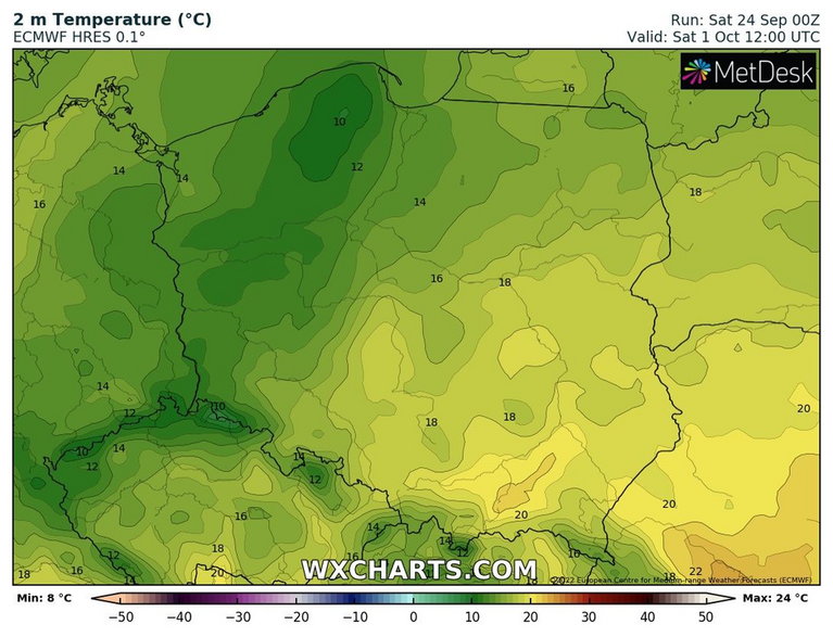 Ostatnie godziny września mogą przynieść starcie ciepła z zimnem