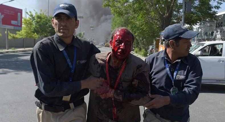 A massive blast struck Kabul's diplomatic quarter during morning rush hour, officials said, in the latest attack to reverbate across the Afghan capital