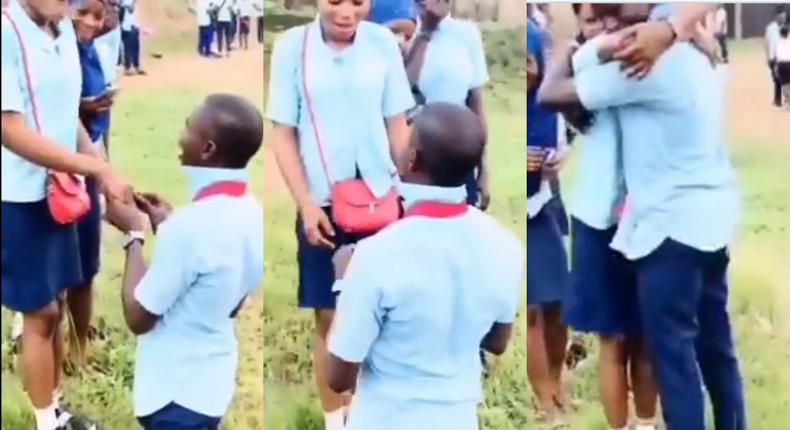 Student proposes to girlfriend to climax the WASSCE