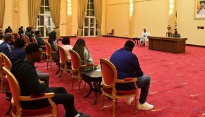 President Yoweri Museveni met with UK-based Ugandans at State House