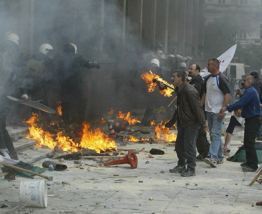 Protesty górników