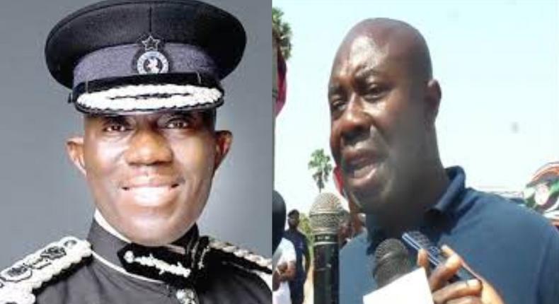 IGP Dr. George Akuffo Dampare and Nkoranza South MP Emmanuel Kwadwo Agyekum