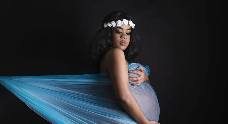 Actress Bridget Achieng during her Baby Bump Shoot