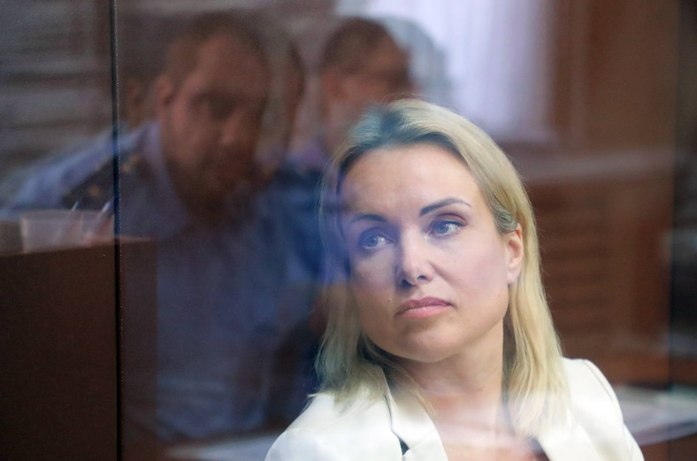 Marina Owsiannikowa podczas rozprawy w sądzie rejonowym  w Moskwie, Rosja, 11 sierpnia 2022 r.