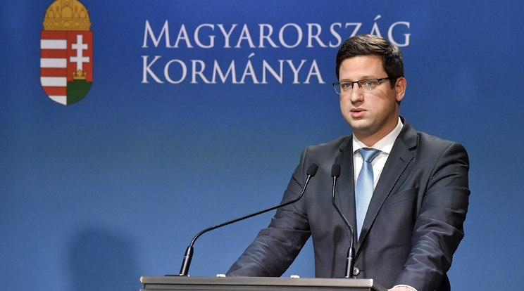 Gulyás Gergely miniszter beszélt a kormány tervéről /Fotó: MTI Máthé Zoltán