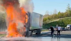 Auto-put Miloš Veliki, požar