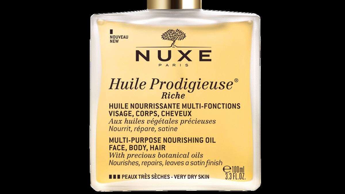 Huile Prodigieuse® Riche to nowe, zmysłowe, odżywiające doznanie… kojąca pieszczota dla suchej, szorstkiej skóry.