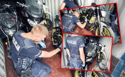 Złodzieje w szoku - mundurowi byli szybsi. Motocykle warte majątek wrócą do właściciela