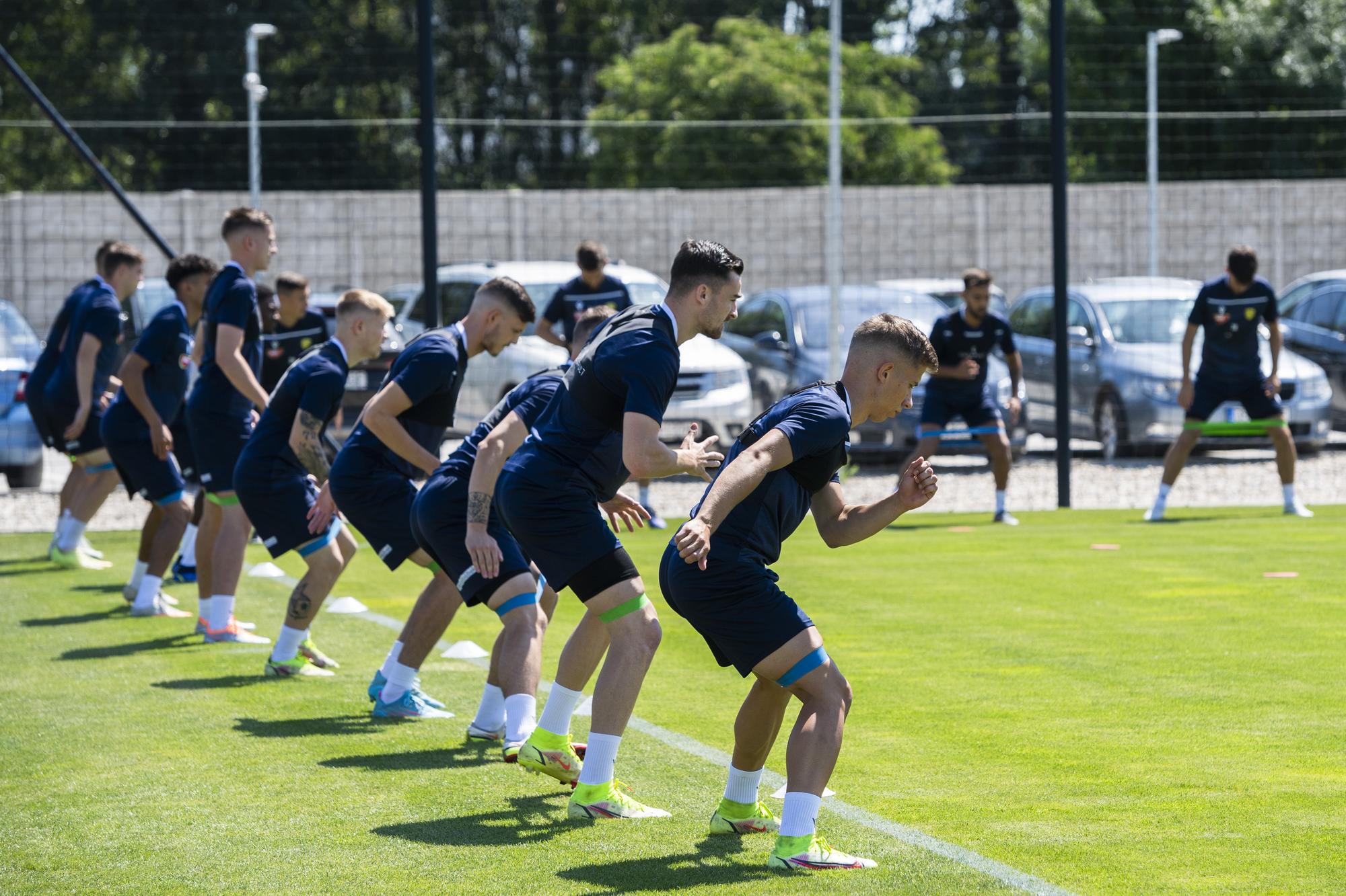 Futbalisti FC DAC 1904 Dunajská Streda počas tréningu pri štarte letnej prípravy.