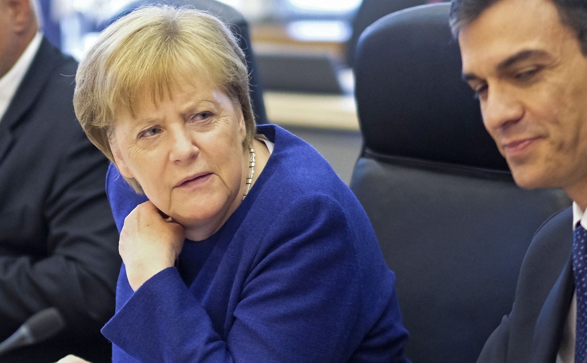 Kanclerz Niemiec Angela Merkel i premier Hiszpanii Pedro Sanchez