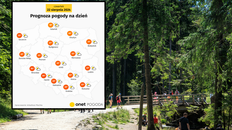 Nagła zmiana pogody w Polsce. O gorącym lecie możemy zapomnieć (mapa: Onet Pogoda)