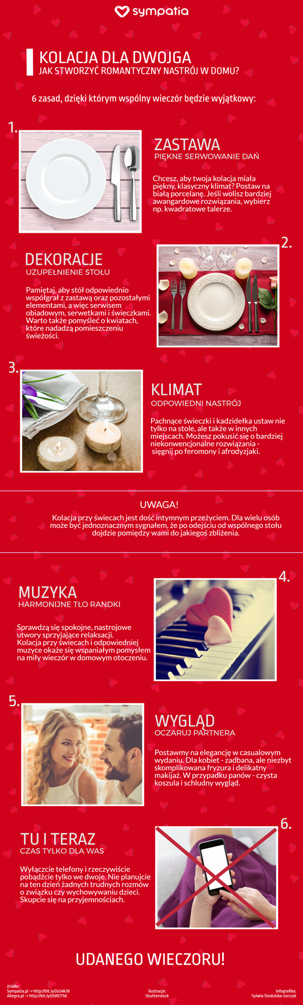 Kolacja we dwoje - jak stworzyć romantyczny nastrój w domu? [INFOGRAFIKA]