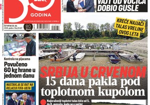 Blic naslovna strana za 30.7.