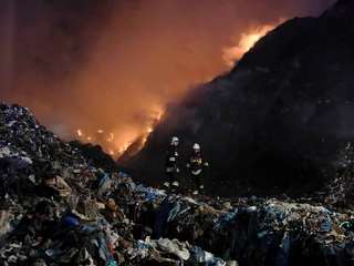 Pożar na sortowni odpadów w Studziankach. 5 czerwca 2019 r.