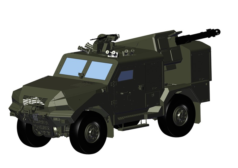 Autosan 4x4 jako niszczyciel czołgów Ottokar-Brzoza.