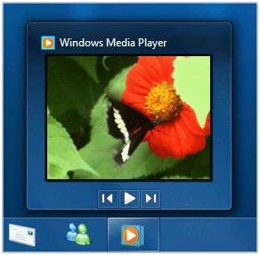 Teraz z poziomu paska zadań możemy wybrać utwór, który chcemy odtworzyć w programie Windows Media Player. (Fot. Chip.pl)