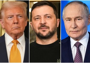 Donald Tramp, Volodimir Zelenski i Vladimir Putin