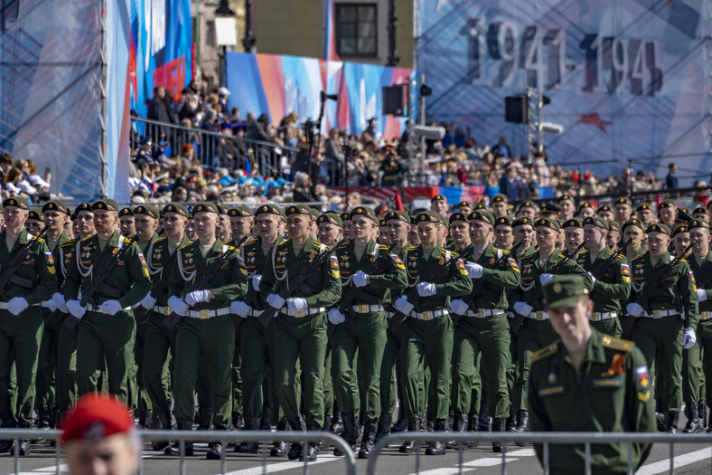 Rosyjscy żołnierze w Moskwie. 2023 r.
