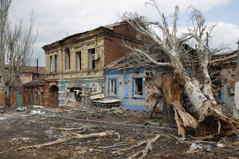 Zniszczenia w Mariupolu.