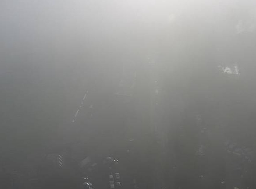 Magla na kružnom toku na Bogosloviji 