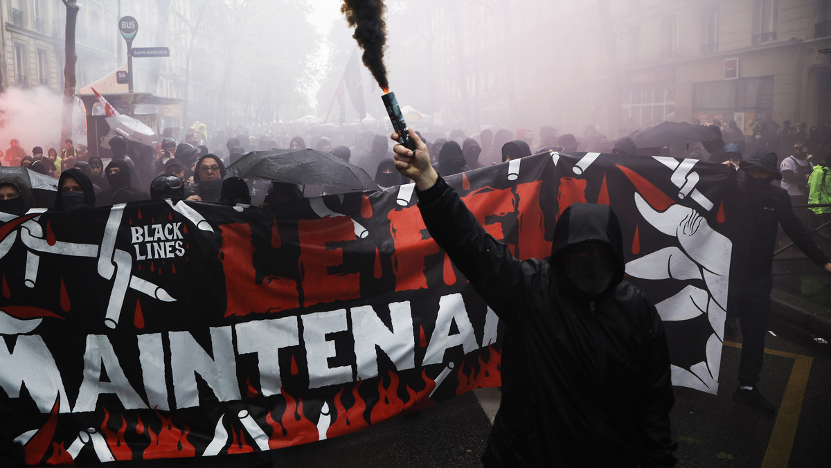 epa10602053 - FRANCE INTERNATIONAL WORKERS DAY (French unions rally on International Workers' Day)