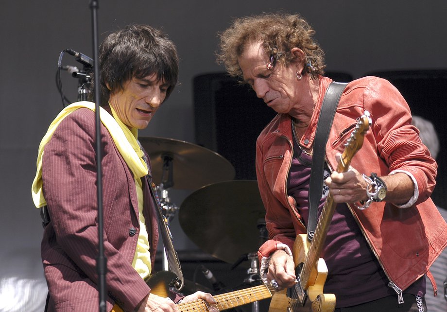 Ron Wood i Keith Richards podczas koncertu w Nowym Jorku. USA, 10 maja 2005 r.