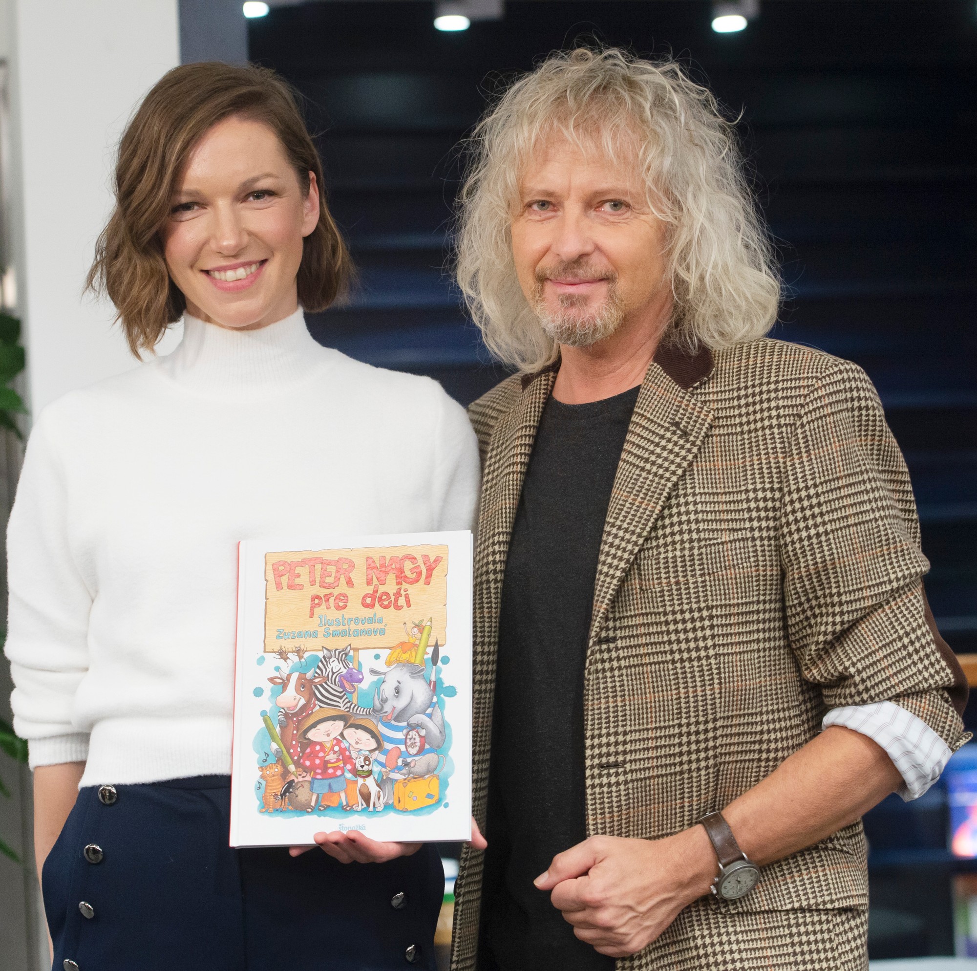 Ilustrátorka Zuzana Smatanová a autor textov a hudobník Peter Nagy.