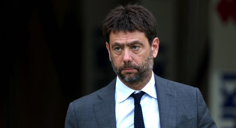 Andrea Agnelli president of Juventus FC looks on during the Serie A 2022/23 football match between Torino FC and Juventus FC at Olimpico Grande Torino Stadium, Turin, Italy on October 15, 2022.