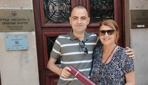 Bilja Jevtić sa sinom