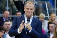 Donald Tusk na spotkaniu w Białej Podlaskiej. 17 kwietnia 2023 r.