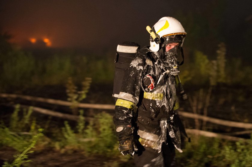 Pożar składowiska odpadów