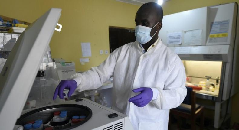 Lab work at the Lassa fever research unit at Irrua hospital. The specialist facility -- unique to West Africa (Vanguard)