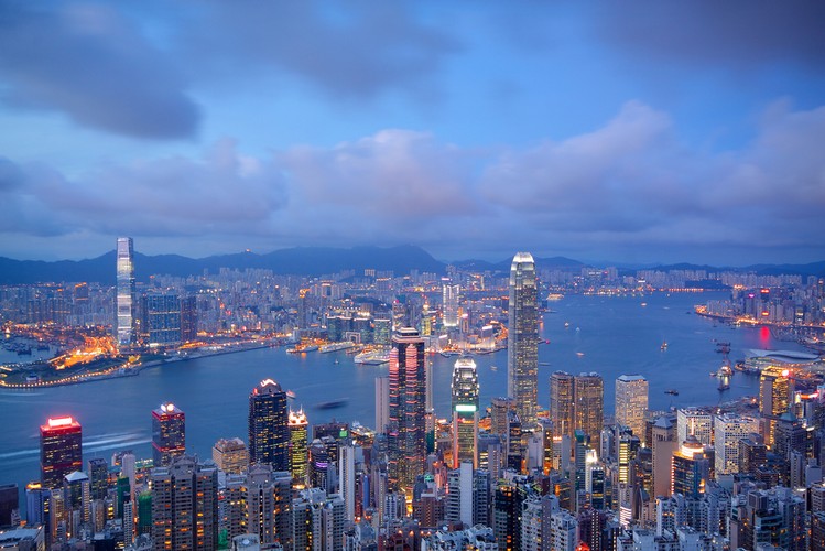 <b> Miejsce 2: Hongkong </b><br />  Na zdjęciu panorama Hongkongu