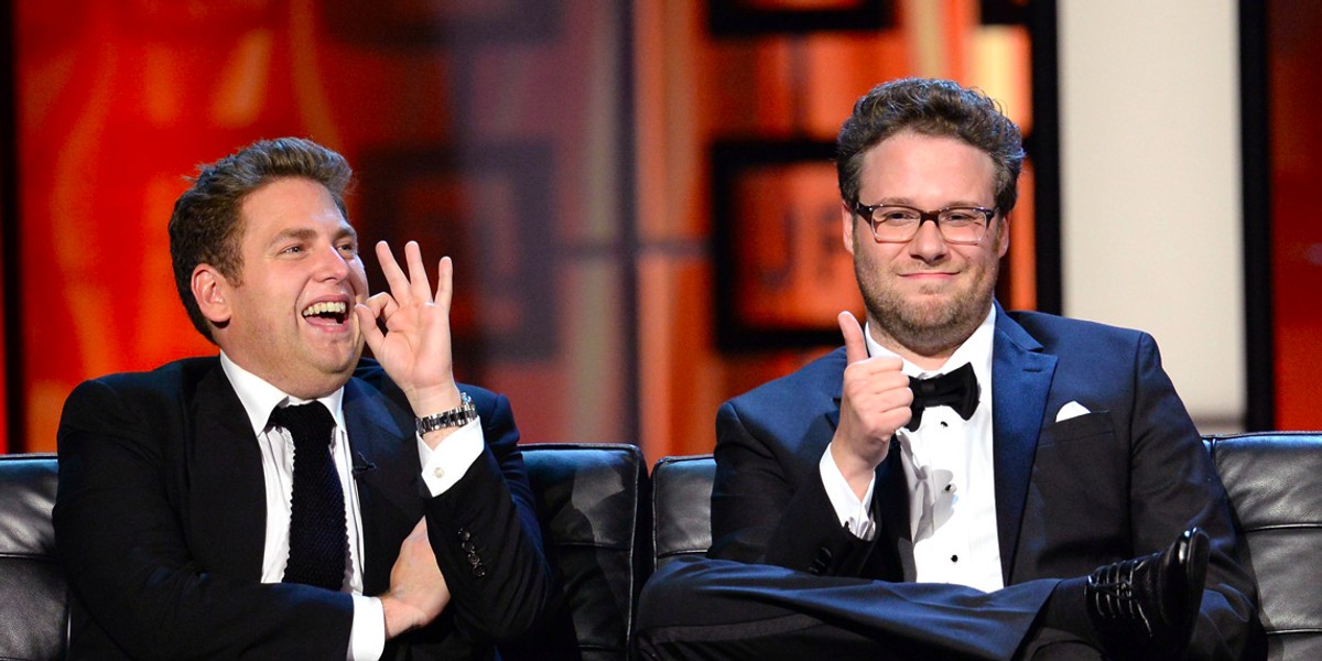 (L-R) Jonah Hill and Seth Rogen.