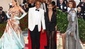 Blake Lively at the 2022 Met Gala, Jay-Z and Beyonc at the 2014 Met Gala, and Zendaya at the 2018 Met Gala.Chris Polk/WWD/Penske Media via Getty Images; Axelle/Bauer-Griffin/Contributor/FilmMagic; Theo Wargo/Staff/Getty Images for Huffington Post