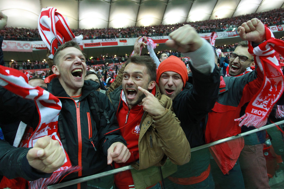 Reprezentacja Polski świętuje awans na Euro 2016