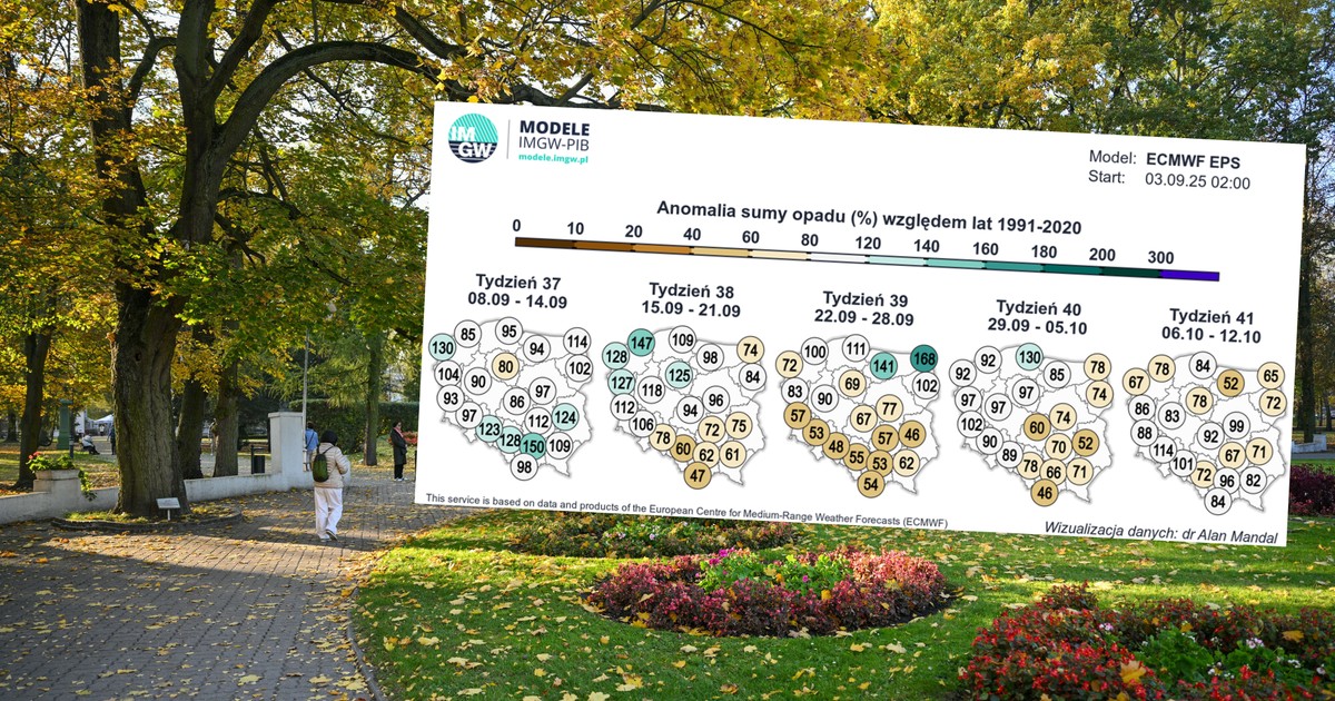 Takiej jesieni mało kto się spodziewał. Mamy prognozę na kolejne pięć tygodni