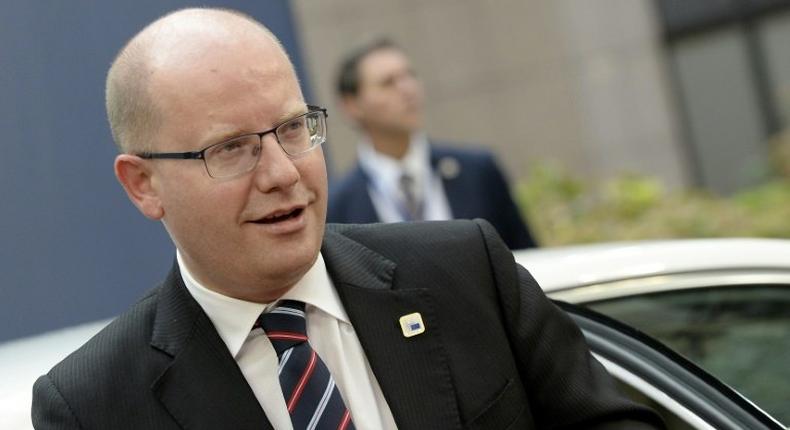 Czech PM Sobotka (pictured) is embroiled in a tug-of-war with his finance minister, Andrej Babis