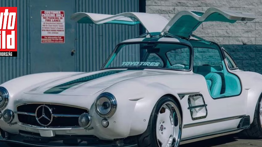 50-es évekbeli Mercedes kívülről, modern Tesla belülről – Miből lesz az e-cserebogár?!