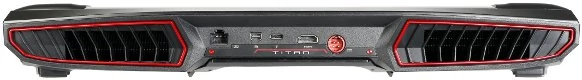 Tył: RJ-45, mini-DisplayPort, USB typu C z Thunderbolt, HDMI, gniazdo zasilania