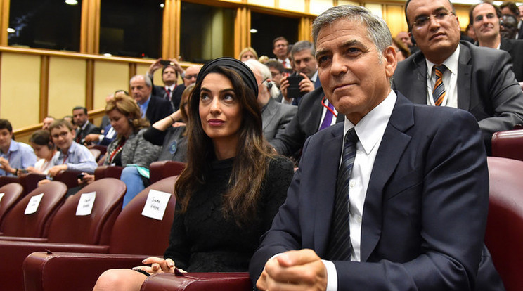 Clooney és Amal /Fotó: AFP