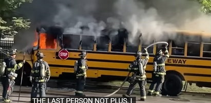 Ciężarna kierowała szkolnym autobusem, gdy wyczuła dym. Uratowała 37 dzieci. Chwilę później wszystko płonęło