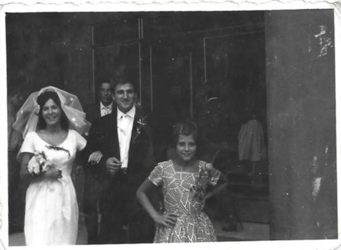 Bata i Lula na venčanju 1960. godne